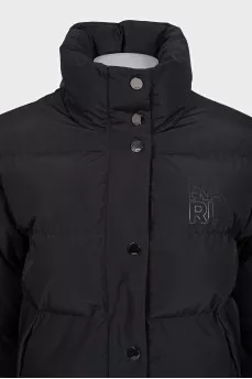 Black jacket with brand logo