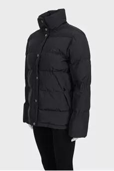 Black jacket with brand logo
