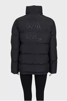 Black jacket with brand logo