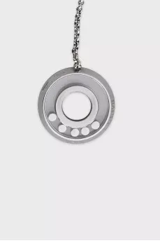 Happy Diamonds White Gold Pendant with Diamonds