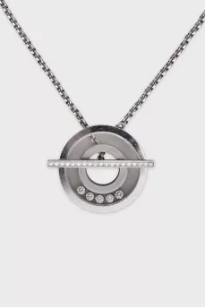 Happy Diamonds White Gold Pendant with Diamonds