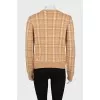 Brown cardigan with gold buttons