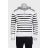 Men's striped hoodie