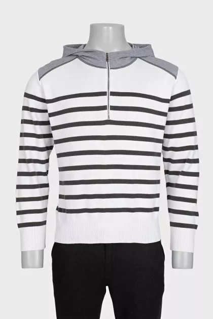 Men's striped hoodie