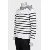 Men's striped hoodie
