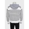Men's striped hoodie