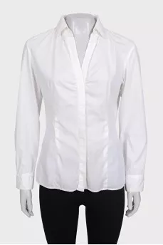 White fitted shirt