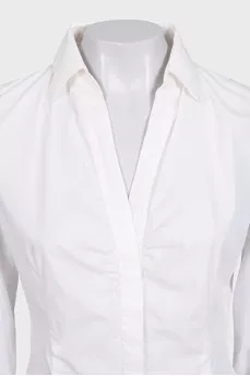 White fitted shirt