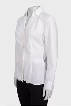 White fitted shirt