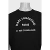 Men's black sweatshirt with a contrasting logo