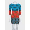 Combination dress with 3/4 sleeves