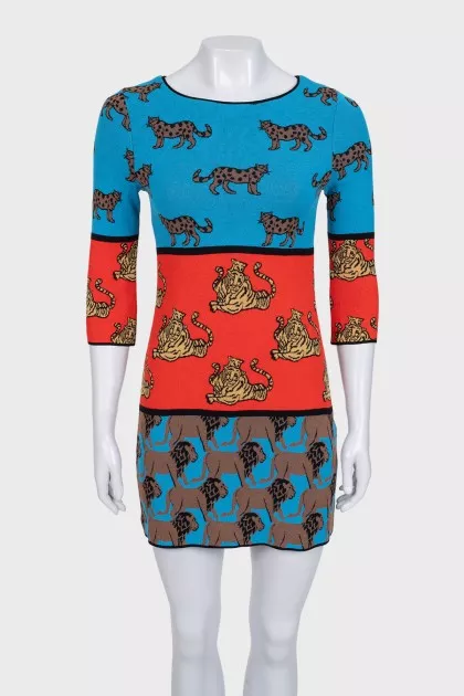 Combination dress with 3/4 sleeves
