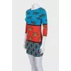 Combination dress with 3/4 sleeves