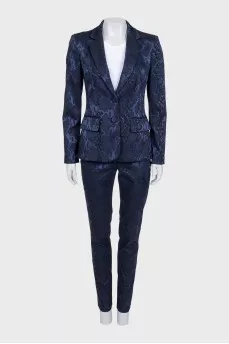 Animal print jacket and trouser suit