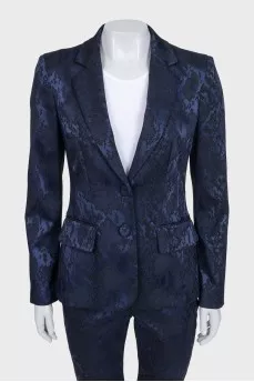Animal print jacket and trouser suit