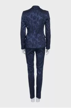 Animal print jacket and trouser suit