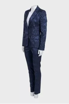 Animal print jacket and trouser suit