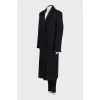 Straight wool coat with buttons