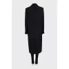 Straight wool coat with buttons