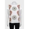 Straight T-shirt with front print