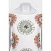 Straight T-shirt with front print