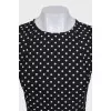 Polka dot dress with lace inserts