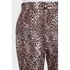Tapered brown animal print trousers