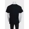 Black and white unisex printed T-shirt