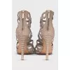 Animal print heeled sandals