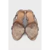 Animal print heeled sandals