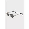 Oval sunglasses with green lenses