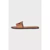 Dior D-Club brown leather slides