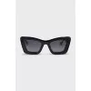 Cat-eye sunglasses with signature print
