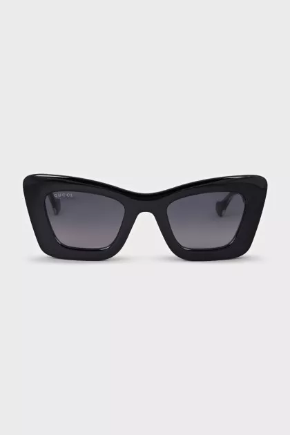 Cat-eye sunglasses with signature print