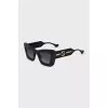 Cat-eye sunglasses with signature print
