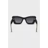 Cat-eye sunglasses with signature print