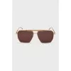 Gold-color thin-frame sunglasses
