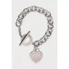 Silver bracelet with an accent pendant