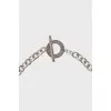Silver necklace with accent clasp