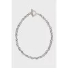 Silver necklace with accent clasp