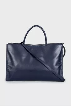 Blue leather bag