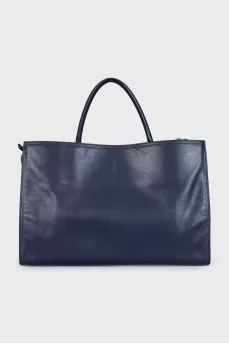 Blue leather bag