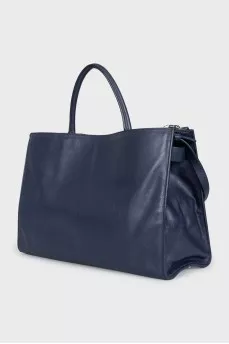 Blue leather bag