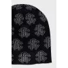 Men's signature printed wool hat with tag