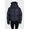 Oversized black down jacket