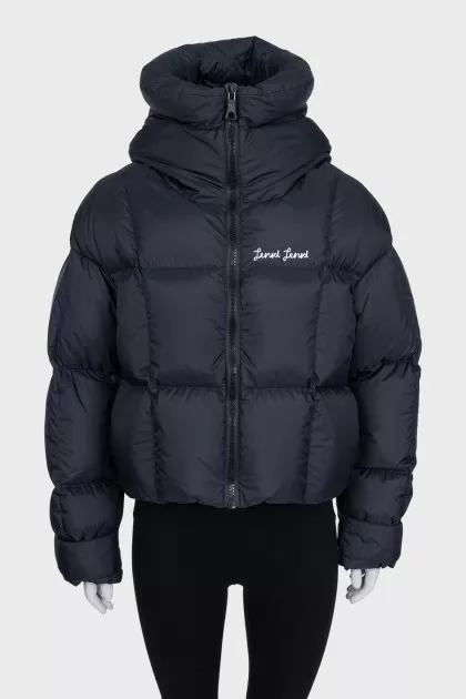 Oversized black down jacket