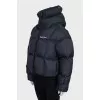 Oversized black down jacket