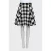Black and white plaid skirt