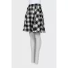 Black and white plaid skirt