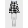 Black and white plaid skirt